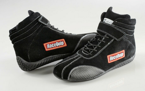 Racequip 30500070 305 Series Euro Carbon-L SFI Shoe, Black - Size 