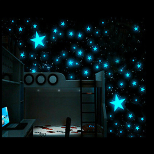 3D Stars Glow Luminous Fluorescent Wall Stickers