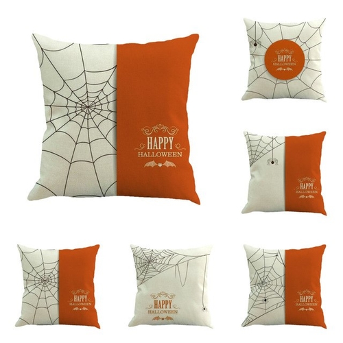 Halloween Creative Spider Web Cushion Cover Square