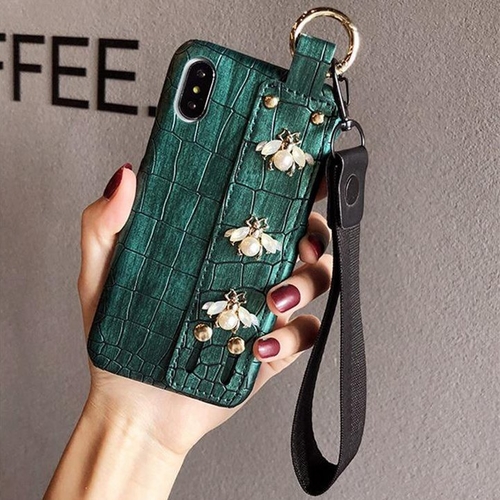 Pearl Bees Croc Phone Case