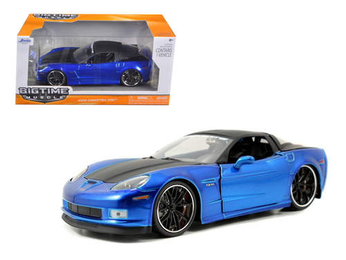 2006 Chevrolet Corvette Z06 Blue 1/24 Diecast Model Car by Jada