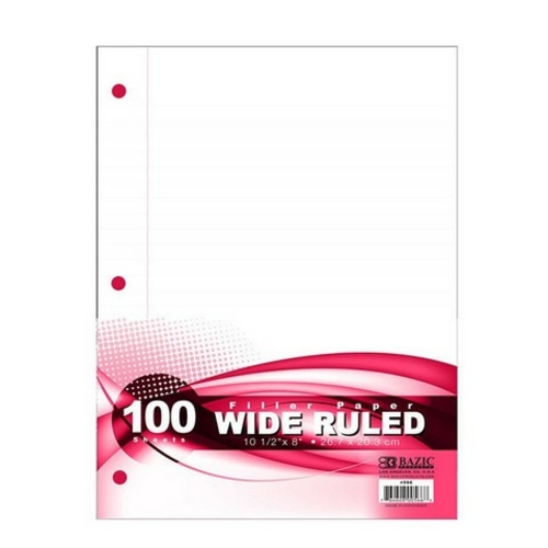 Bazic 566    W/R 100 Ct. Filler Paper Pack of 36 