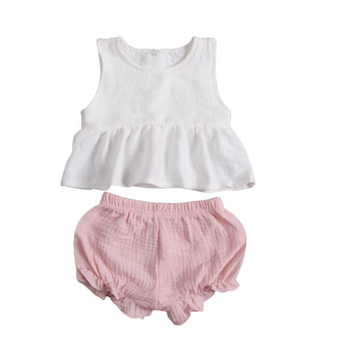 2PCS Set Cute Newborn Infant Baby Girl Clothes