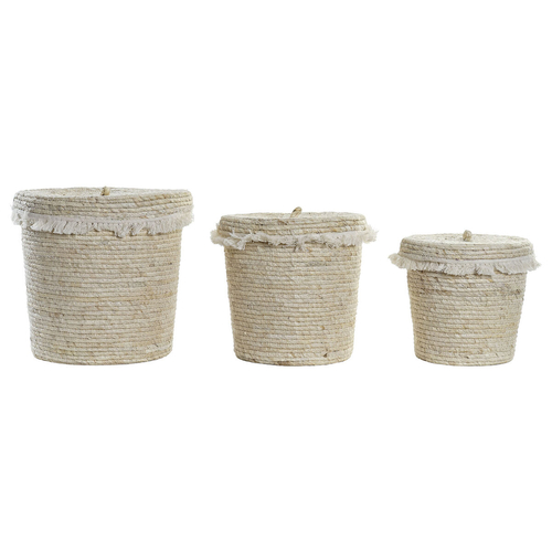 Basket set DKD Home Decor Fibre (36 x 36 x 35 cm)