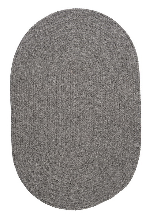 Colonial Mills Rug WL18R024X072 Bristol - Gray 2 ft. x 6 ft. Braided R