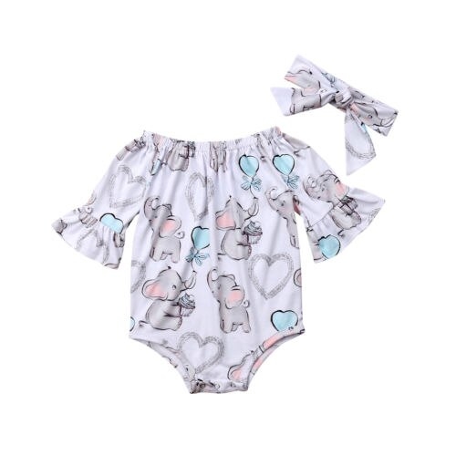 Newborn Baby Girl Infant Floral Romper 