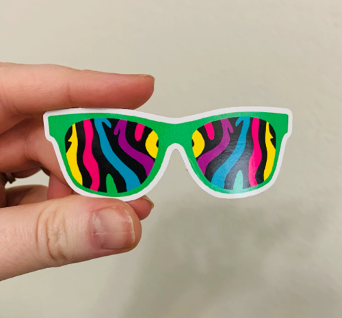 Green Glasses Sticker/Magnet