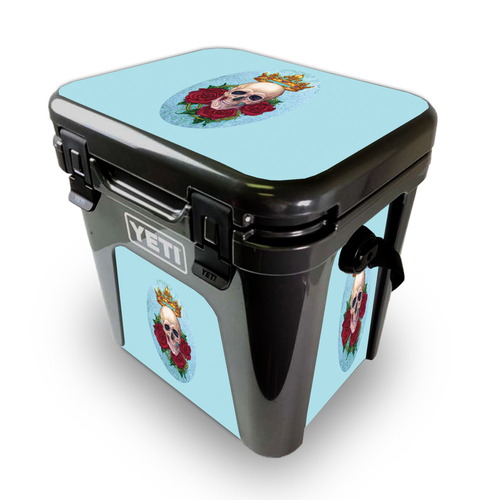 MightySkins YEROAD24-Fancy Skull Skin for Yeti Roadie 24 Hard Cooler -