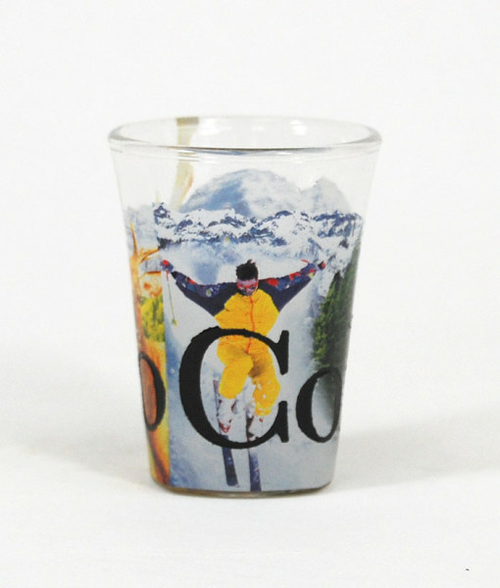 Americaware SGCOL03 Colorado Full Color  Etched  Shot Glass