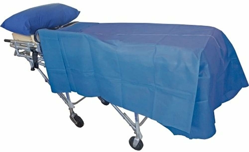 Disposable Stretcher Sheets 40" x 84". Pack of 50 Blue Nonwoven Sheets