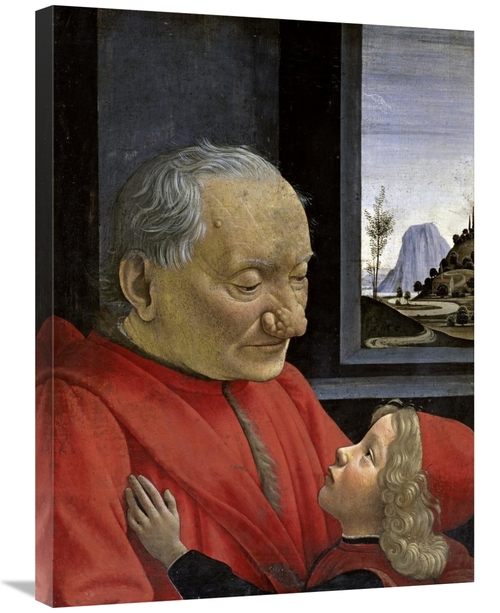 Global Gallery GCS-277686-30-142 30 in. Portrait of An Old Man & His G