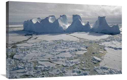 24 x 36 in. Water Worn Iceberg in Sea Ice, Lazarev Sea, East A