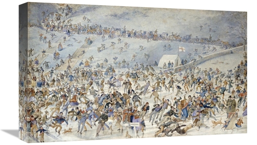 Global Gallery GCS-266237-22-142 22 in. Figures Ice Skating Art Print 