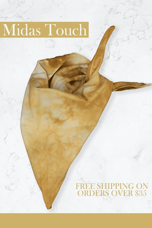 100% Natural Cotton + Hand Dyed Bandana