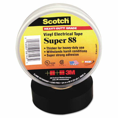 3M-Commercial Tape Div 06143 Scotch 88 Super Vinyl Electrical Tape- 0.