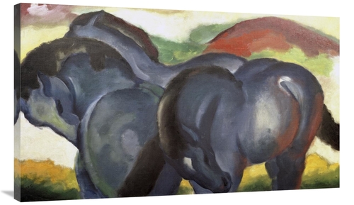 Global Gallery GCS-278395-44-142 44 in. Little Blue Horses Art Print -
