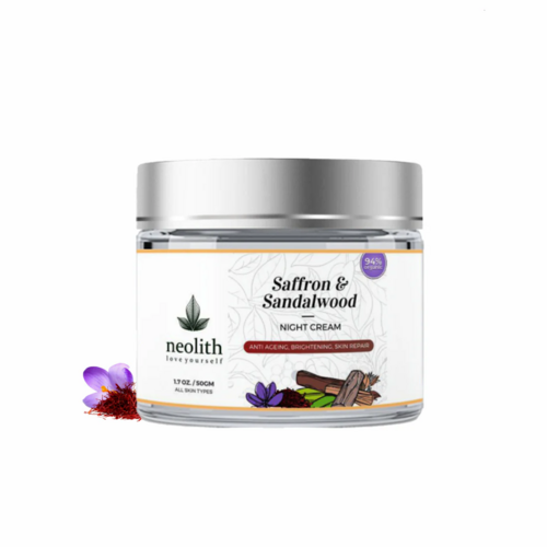 Neolith Saffron Sandalwood Night Cream | 98% Organic | Night Skin