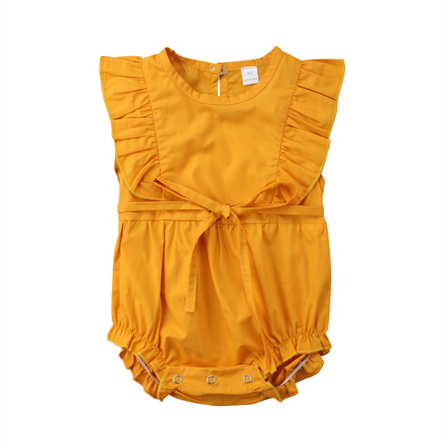 Newborn Baby Girls Sleeveless Romper Jumpsuit