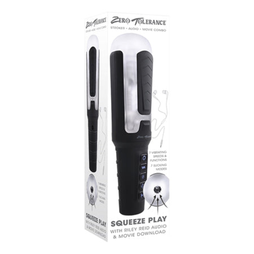 Zero Tolerance Squeeze Play Squeezable Vibrating Suction Stroker with