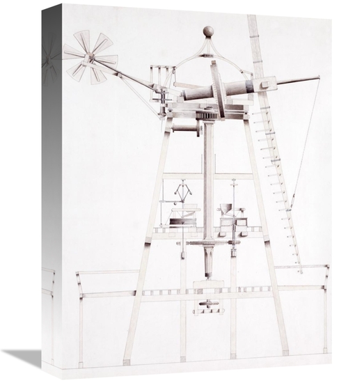 Global Gallery GCS-266310-16-142 16 in. Drawings for Windmills Art Pri