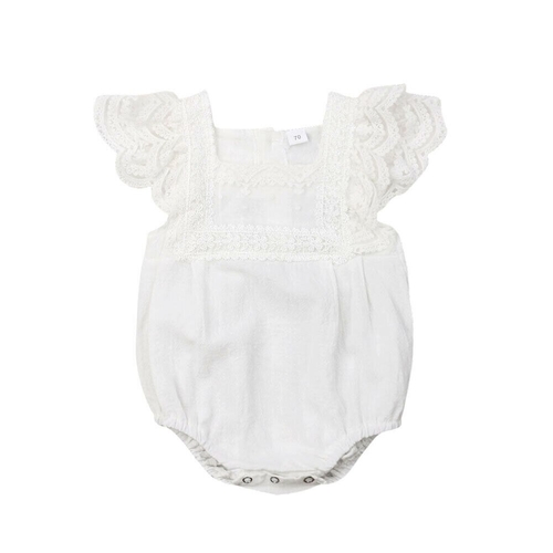 Princess Infant Baby Girl Lace Jumpsuit Ruffles