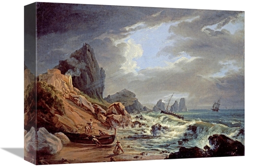 Global Gallery GCS-266622-16-142 16 in. A Rocky Coastal Landscape Art 