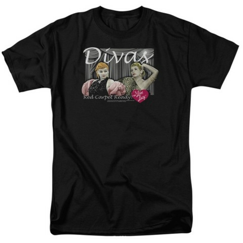 Trevco Lucy-Divas Short Sleeve Adult 18-1 Tee- Black - Medium