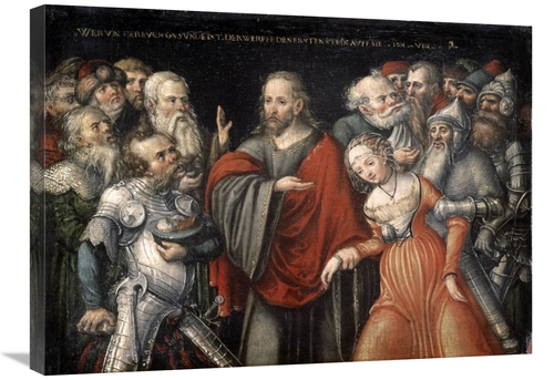 Global Gallery GCS-277143-30-142 30 in. Christ & the Adulteress Art Pr