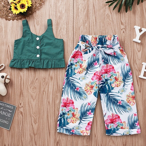 Summer Toddler Kids Baby Girs 2pcs Clothes set