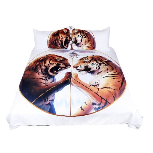 Peace by JoJosArt Bedding Set Two Tigers Duvet