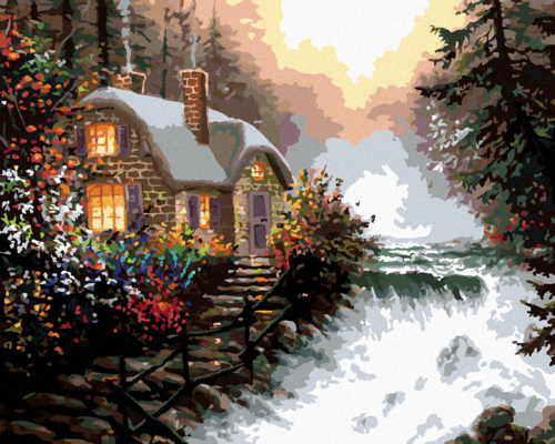 Zuty - Paint by Numbers - HOUSE BY THE RIVER'S EDGE (NORTHERN
