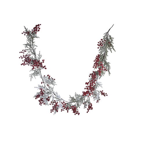 Wreath of LED Balls DKD Home Decor White Red Green Polyethylene 180 x