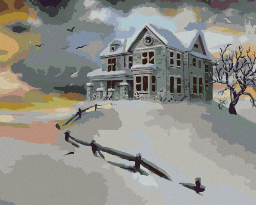 Zuty - Paint by Numbers - ABANDONED WHITE HOUSE IN WINTER (D. RUSTY