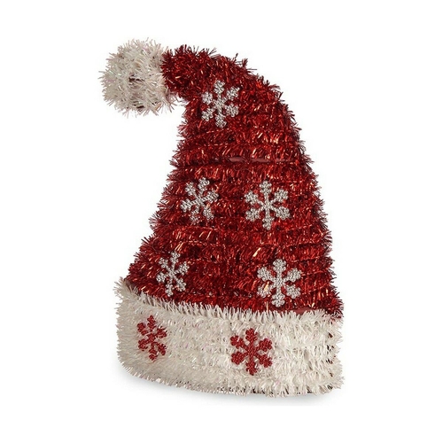 Decorative Figure Christmas Hat Tinsel 9 x 23 x 17 cm Plastic