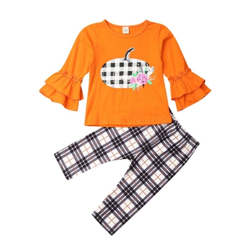 Pudcoco Autumn Halloween Dress kids Toddler Baby