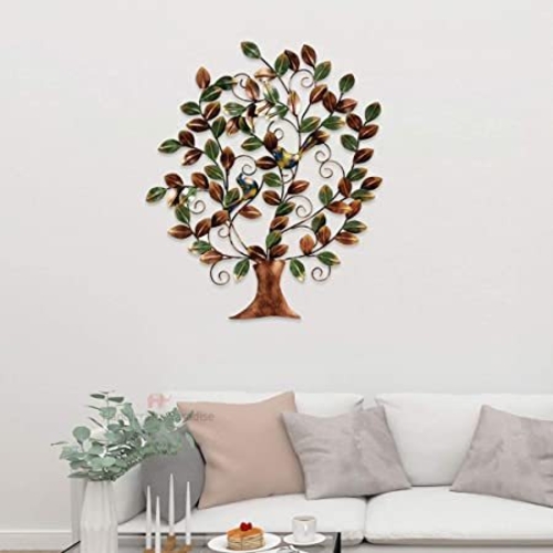 Multicolour Manu Tree Metal Wall Art | Wall Decorative item for Living