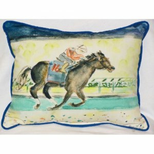 Betsy Drake ZP109 Derby Winner Indoor & Outdoor Throw Pillow- 20 x 24