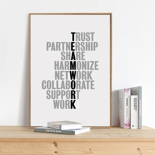 TeamWork Motivational Quotes Canvas Art Print