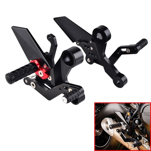 Adjustable Rearset Red Foot Peg Rests