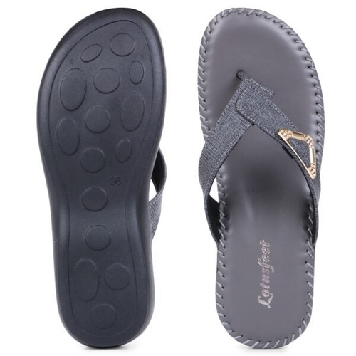 Women Woven Design Gold Buckle Flat