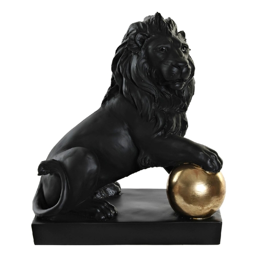 Decorative Figure DKD Home Decor RF-181551 Black Golden Resin Lion 38