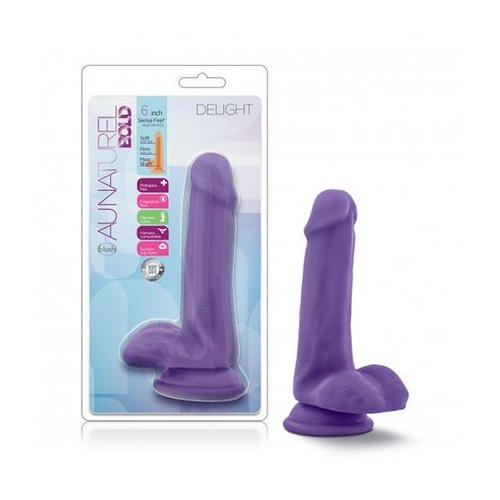 Au Natural Bold Delight 6 Inch Dildo Purple