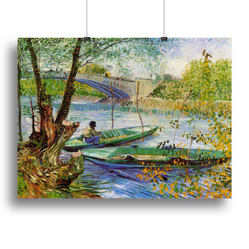 Fishing in Spring by Van Gogh Canvas Print or Poster