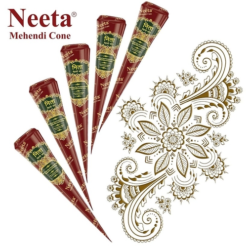 Mehendi Cone (Pack of 12Pcs) (Mehandi Powder 150gm and Mehandi Cone 12