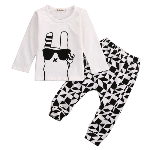 Newborn Infant Baby Boy Clothes Long Sleeve Rabbit