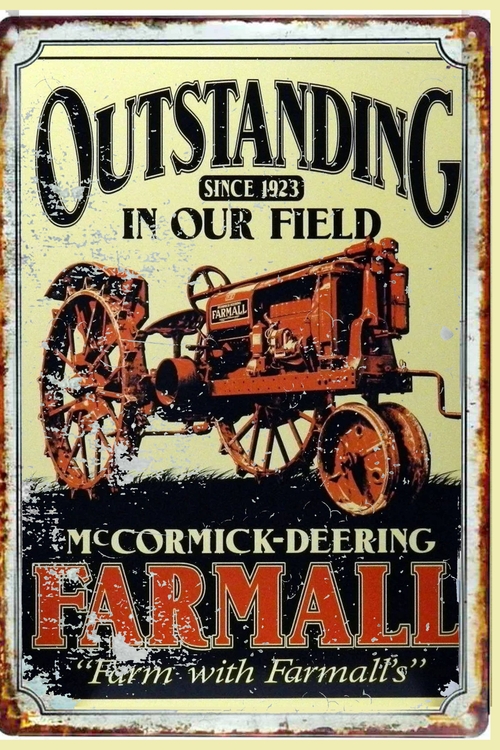 Farmall Outstanding Tractors  Metal  8 x 12 Tin Sign