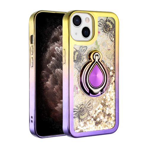 KIKO Star Dust Liquid Armor Ring Stand Hybrid Case for Apple iPhone 13