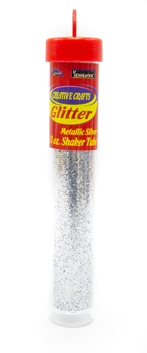 A+ Homework Silver Glitter Tube Shaker