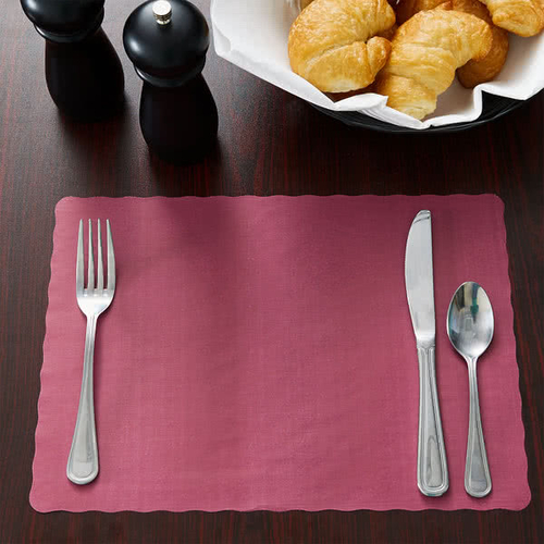 Laminated LP3007 CPC 10 x 14 in. Placemat with Scalloped Edge, Bur
