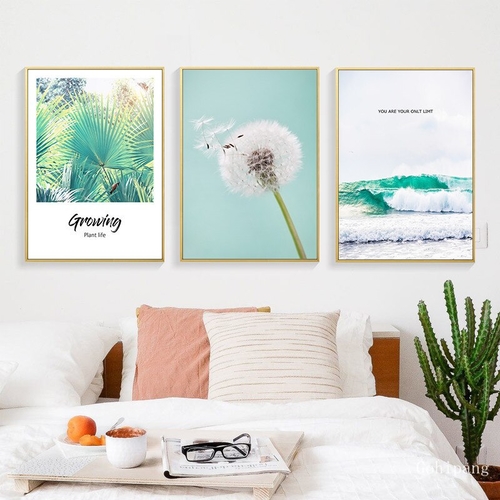 Tropical Palm Leaf Art Canvas Painting Print